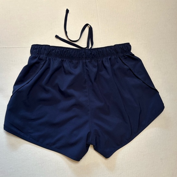 New Balance running lined athletic shorts in navy blue with grey logo Sz-XS H12 - Picture 5 of 10